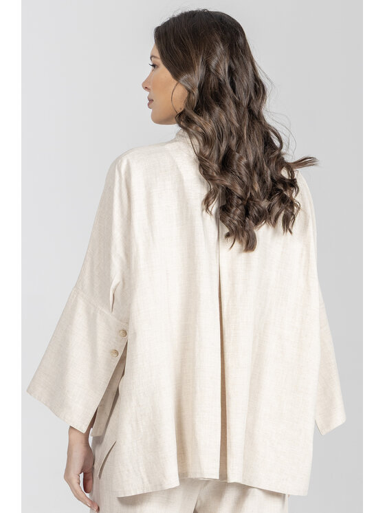 Deni Cler Milano Deni Cler Milano Koszula T-DC-1335-F2-20-12-1 Beżowy Loose Fit