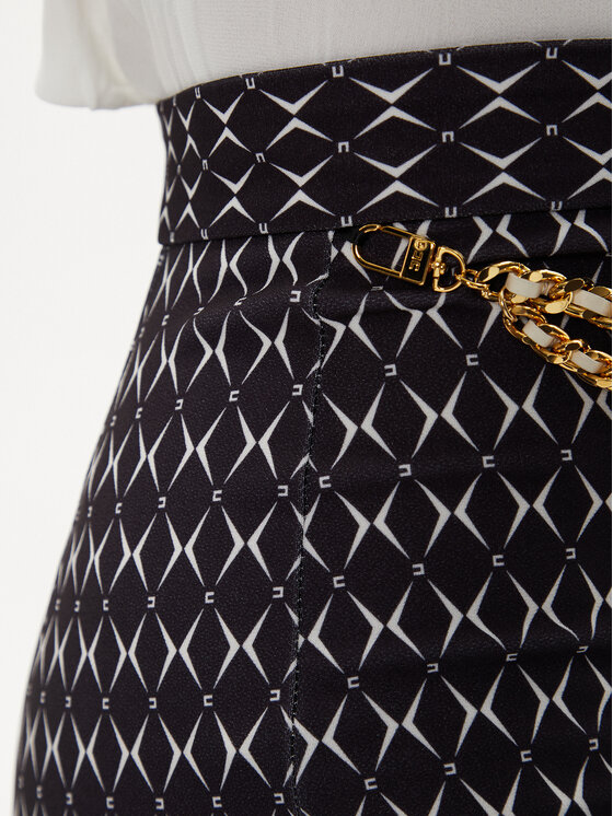 Elisabetta Franchi Elisabetta Franchi Medžiaginės kelnės PA-S35-46E2-V470 Juoda Regular Fit