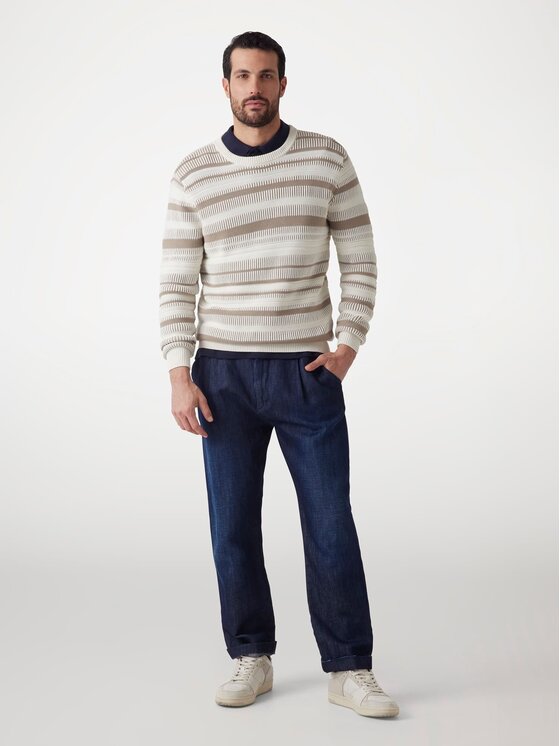 Guess Guess Sweter 173947 Beżowy Classic Fit
