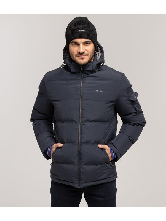 Lee Cooper Lee Cooper Kurtka puchowa BRIAN3 8215 Granatowy Regular Fit