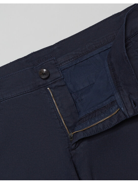 Borgio Borgio Spodnie dzianinowe servigliano Granatowy Classic Fit