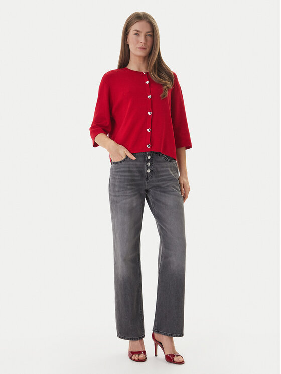 ONLY ONLY Kardigan Maisie 15364920 Czerwony Regular Fit
