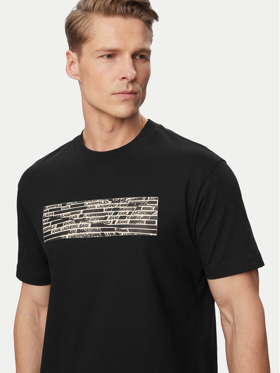 Karl Lagerfeld Jeans Karl Lagerfeld Jeans T-Shirt B2M17053 Černá Relaxed Fit