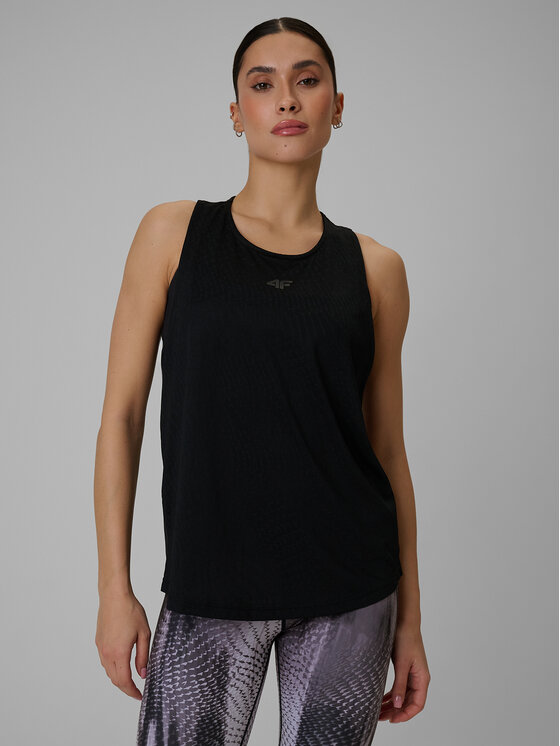 4F 4F Koszulka techniczna SOLAR PUNK Czarny Loose Fit