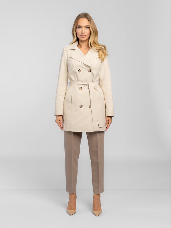 Salme Salme Trenčkot Ksenia Biela Regular Fit