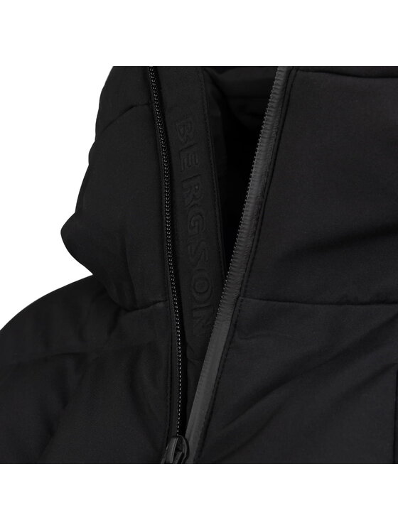 Bergson Bergson Płaszcz SNOW LEOPARD Czarny Regular Fit