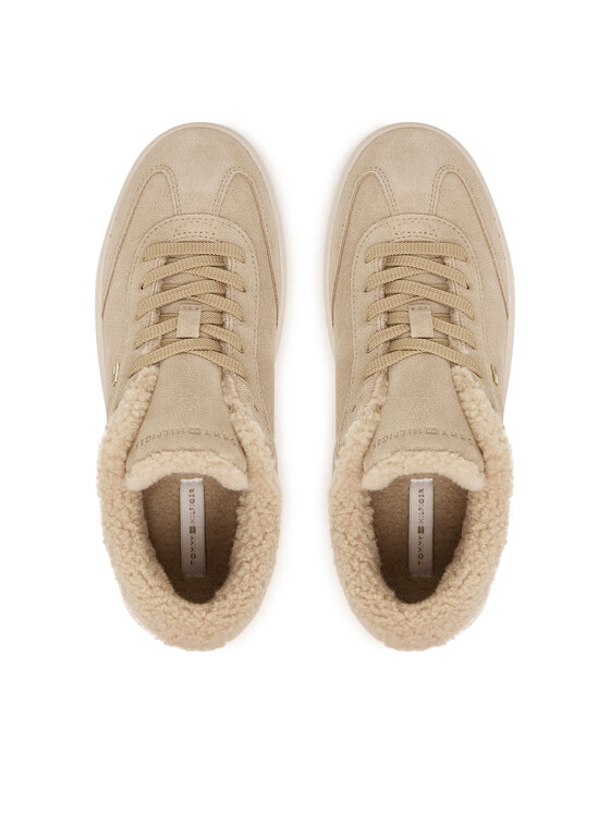 Tommy Hilfiger Tommy Hilfiger Sneakersy Th Chic Cupsole Wl FW0FW09597 Beżowy jasny