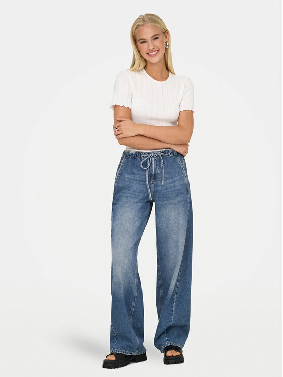 ONLY ONLY Džínsy Pennie 15359088 Modrá Wide Leg