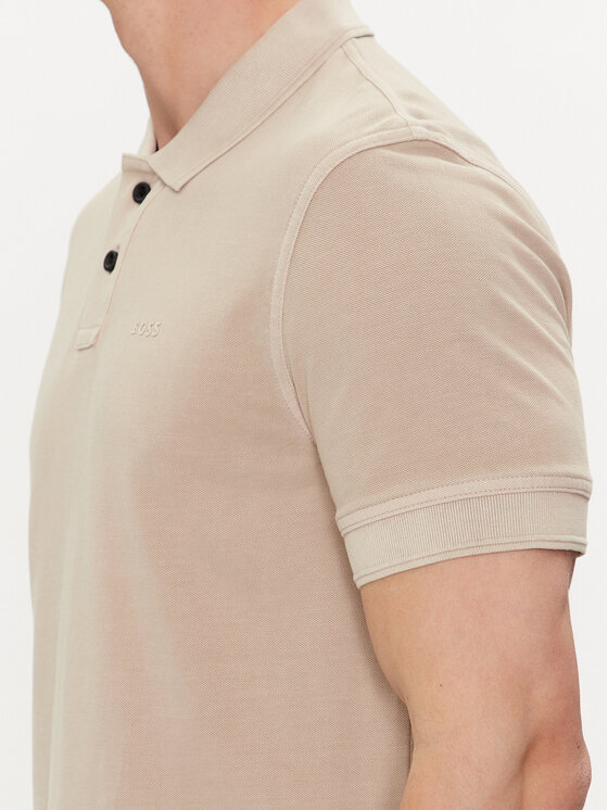 BOSS Boss Polo Prime 50507813 Beżowy Regular Fit