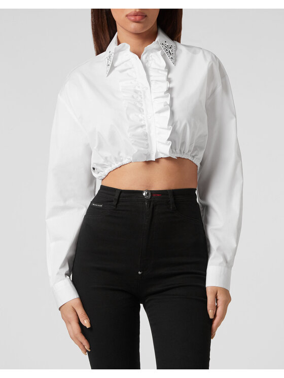 PHILIPP PLEIN PHILIPP PLEIN Košeľa 2847 Biela Fitted Fit