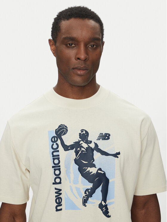 New Balance New Balance Tricou MT51605 Bej Oversize