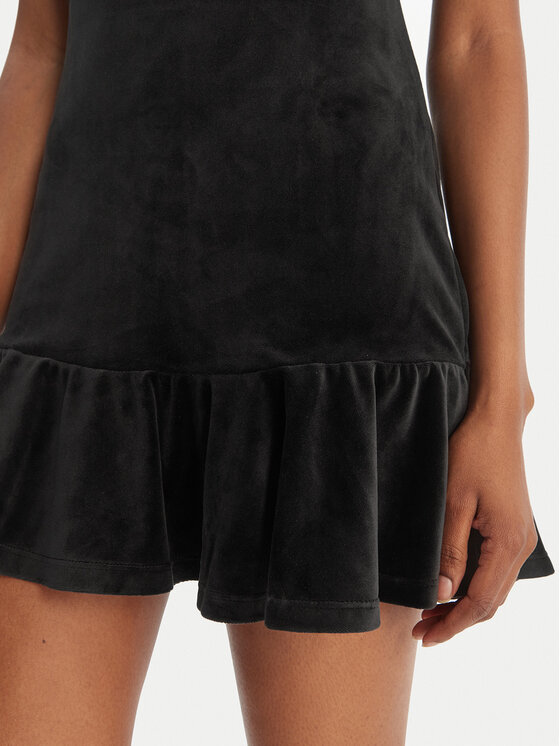 Juicy Couture Juicy Couture Sukienka codzienna Ruffle JCWED126311 Czarny Slim Fit