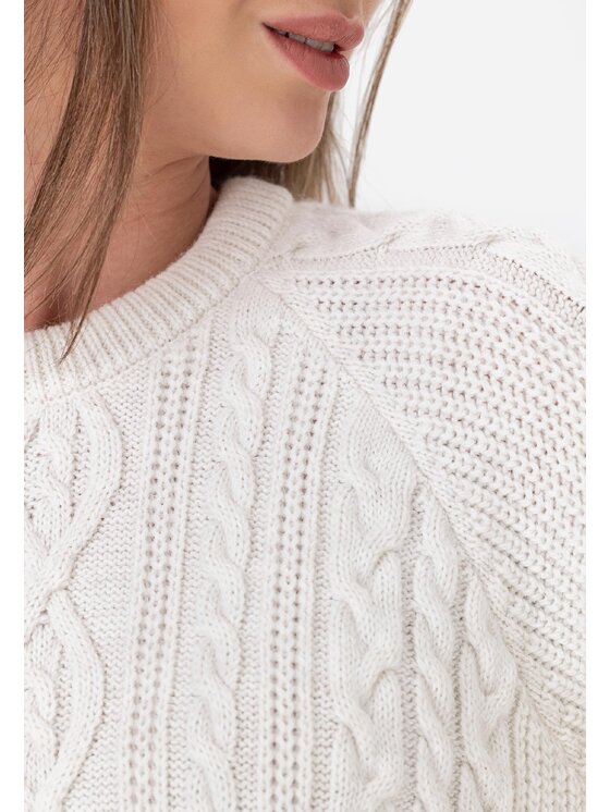 LAURELLA LAURELLA Sweter Laurella 6TU008101 Écru Regular Fit