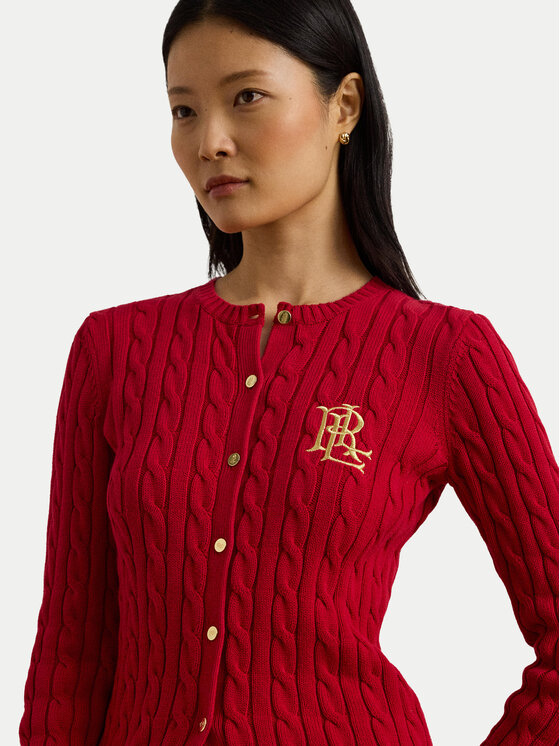 LAUREN RALPH LAUREN LAUREN RALPH LAUREN Pletena jopica 200932225008 Rdeča Regular Fit