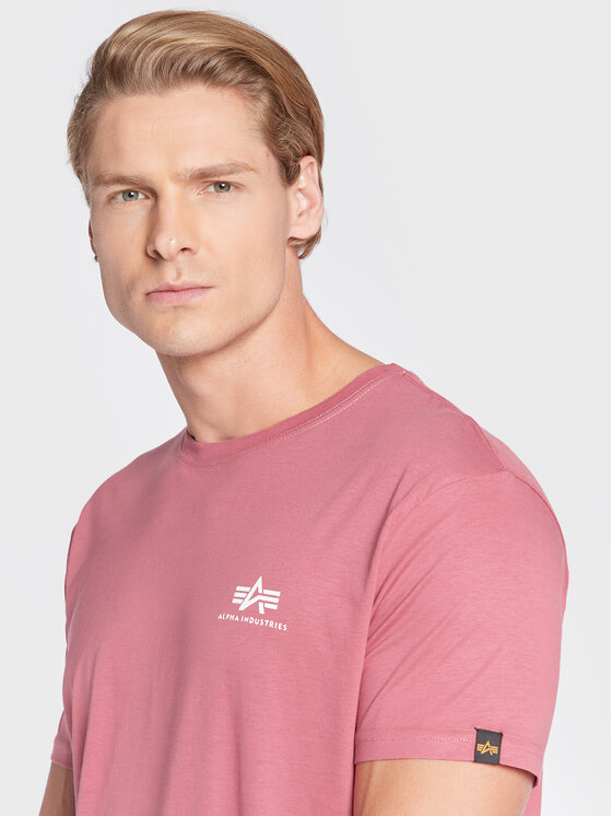 Alpha Industries Alpha Industries Tričko Backprint 128507 Ružová Regular Fit