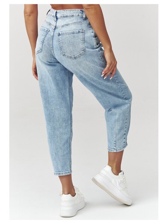 Makadamia Makadamia Jeansy C31 Niebieski Baggy Fit