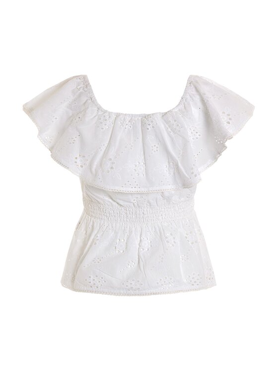 Guess Guess Bluse Peggy W3GH89 WFG40 Weiß Regular Fit