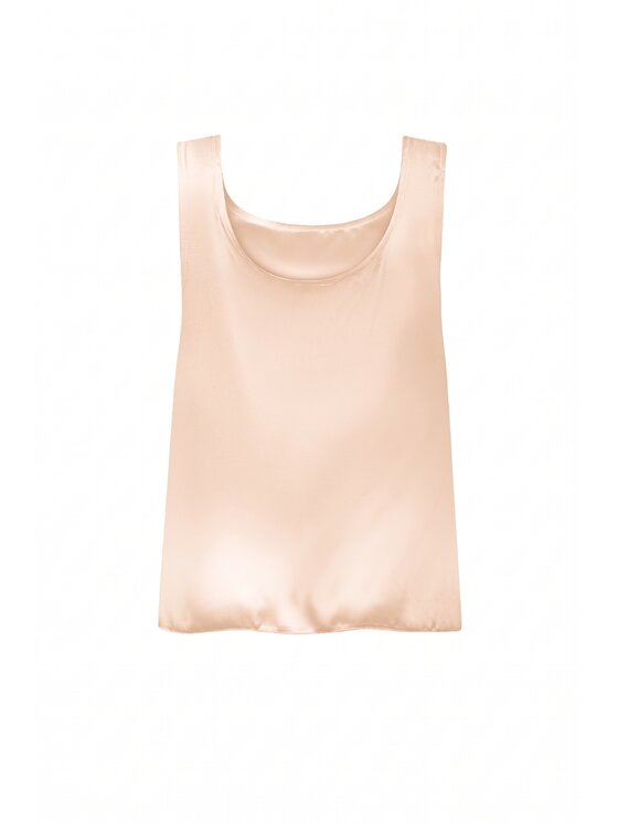 Cat&Cat Cat&Cat Top jedwabny basic Beżowy Regular Fit