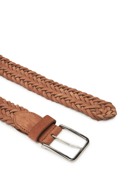 Calvin Klein Calvin Klein Pasek Męski Warmth Braided Suede 35Mm K50K512841 Brązowy