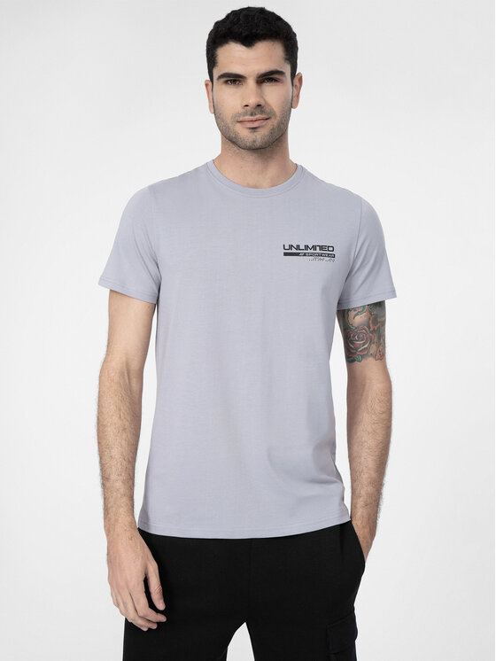 4F 4F T-shirt 4FSS23TTSHM307 Grigio Regular Fit