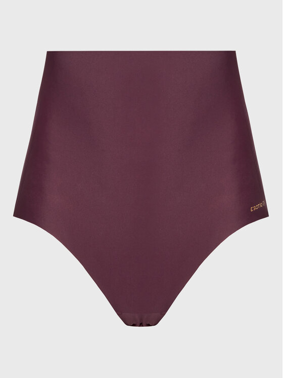 Esotiq Esotiq Klassischer Damenslip mit hoher Taille Plain 40307 Dunkelrot
