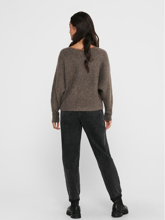 ONLY ONLY Пуловер 15168705 Кафяв Regular Fit