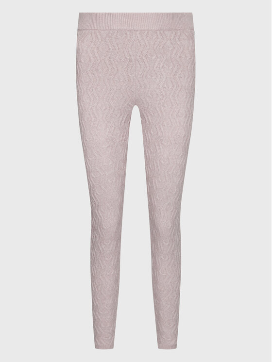 Guess Guess Leggings Cable Mix W2BB38 Z2QA0 Violett Slim Fit
