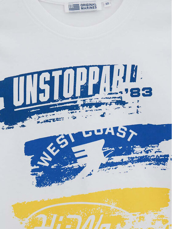 Original Marines Original Marines Set tricou și pantaloni scurți DFP4217YM Albastru Regular Fit