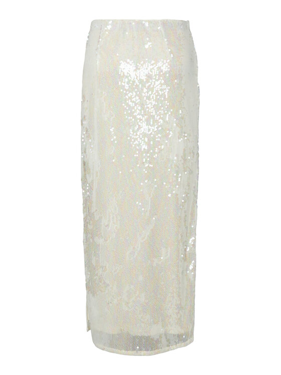 YAS Spódnica maxi, rozmiar XL, Écru, Sequina 26037771
