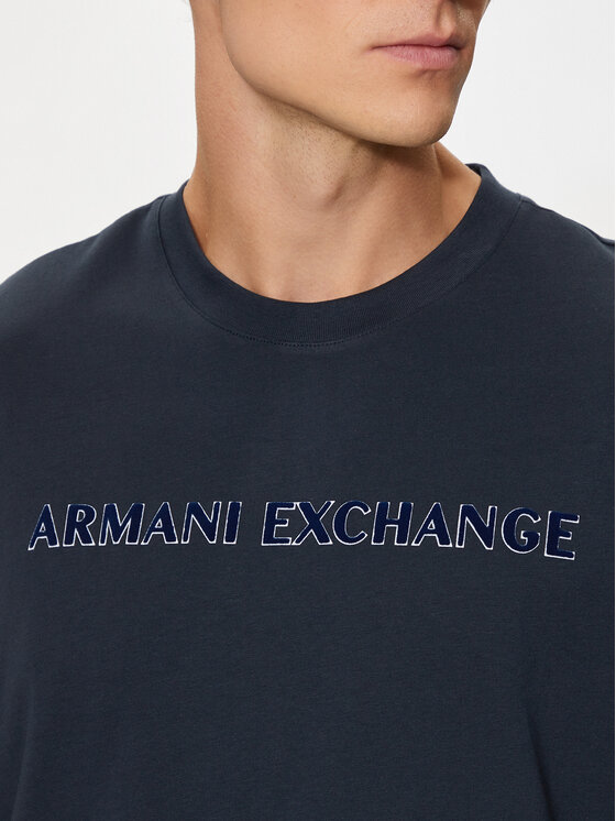Armani Exchange Armani Exchange Marškinėliai 6DZTBD ZJ3VZ 1510 Tamsiai mėlyna Regular Fit