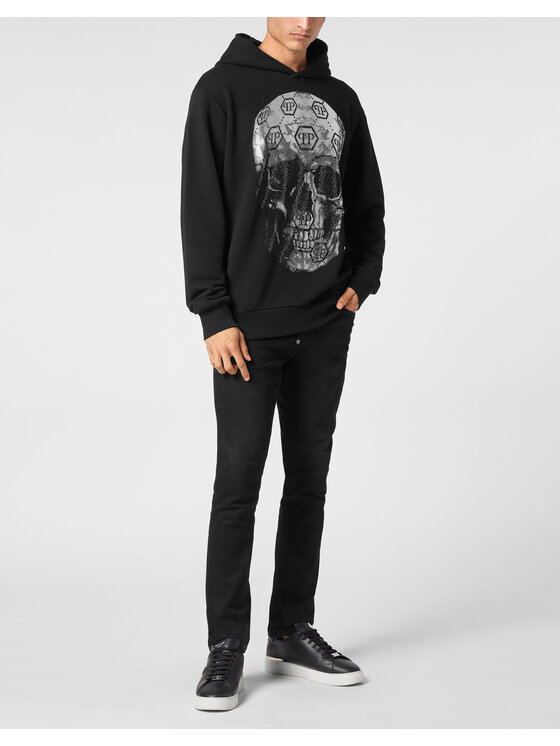PHILIPP PLEIN PHILIPP PLEIN Bluza 20429 Czarny Regular Fit