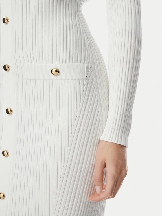 Marciano Guess Marciano Guess Плетена рокля G6BK33 Z1636 Бял Slim Fit
