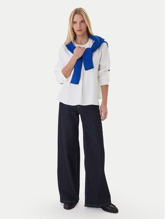 Tommy Hilfiger Tommy Hilfiger Блуза WW0WW47339 Бял Relaxed Fit