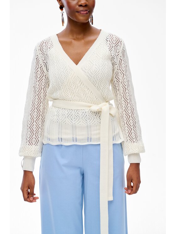 blue shadow blue shadow Kardigan Sevila Kremowy Regular Fit