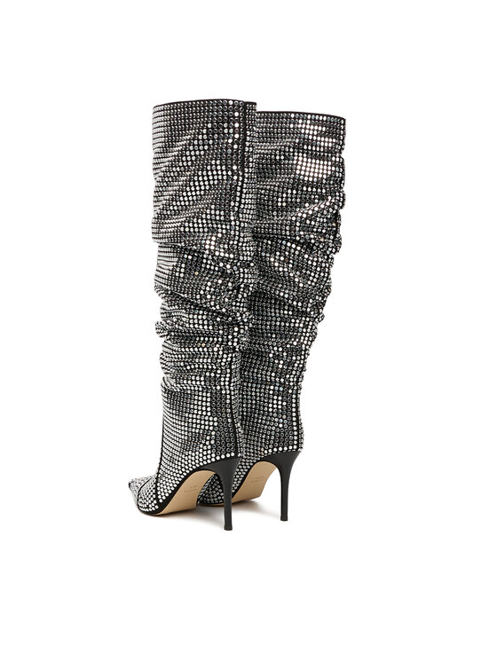 MICHAEL Michael Kors MICHAEL Michael Kors Kozaki Dawn Heeled Boot 40F5DWHB7S Srebrny