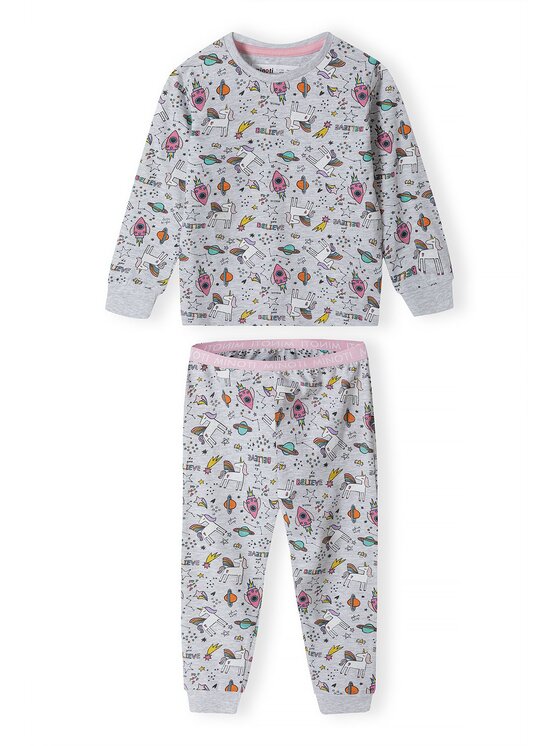 minoti minoti Piżama 16pj 2 Szary Loose Fit