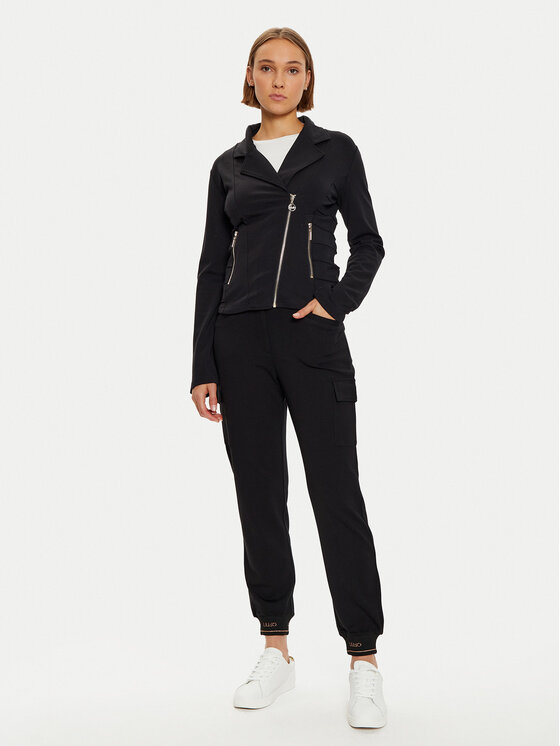 Liu Jo Sport Liu Jo Sport Spodnie materiałowe TF4279 J6182 Czarny Regular Fit
