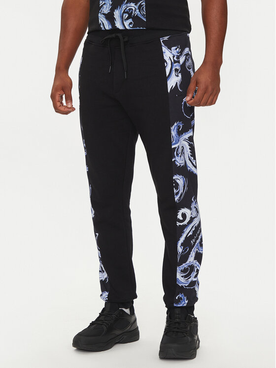Versace Jeans Couture Pantaloni da tuta 77GAA3C0 FS161 Nero Regular Fit Modivo