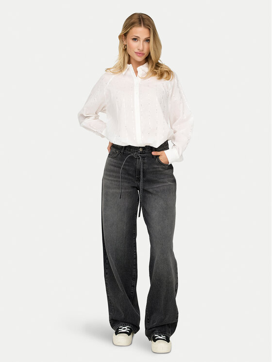 ONLY ONLY Jeans hlače Gianna 15347094 Črna Balloon Fit