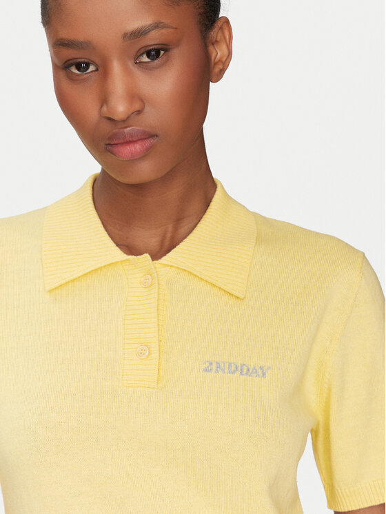 2NDDAY 2NDDAY Sweter Jean 2252348408 Żółty Regular Fit
