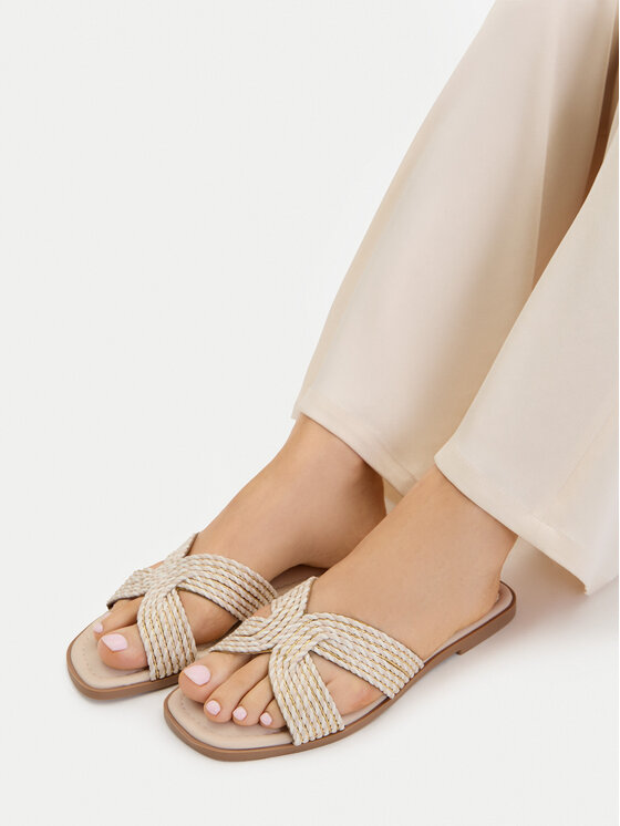 JENNY JENNY Klapki CEO-R26SS09215 Écru