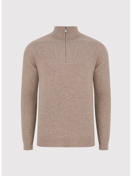 Pako Lorente Pako Lorente Sweter P25WP-2X-011 Beżowy Classic Fit