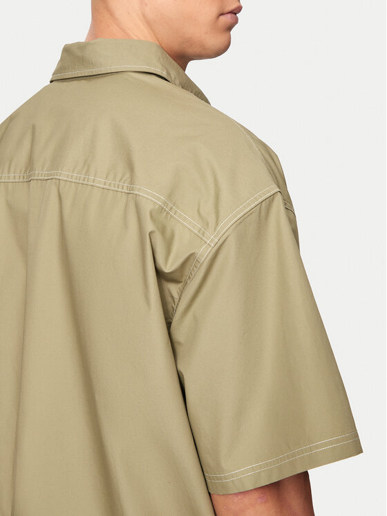 Converse Converse Πουκάμισο M Wordmark Utility Shirt 10026433-A02 Χακί Regular Fit
