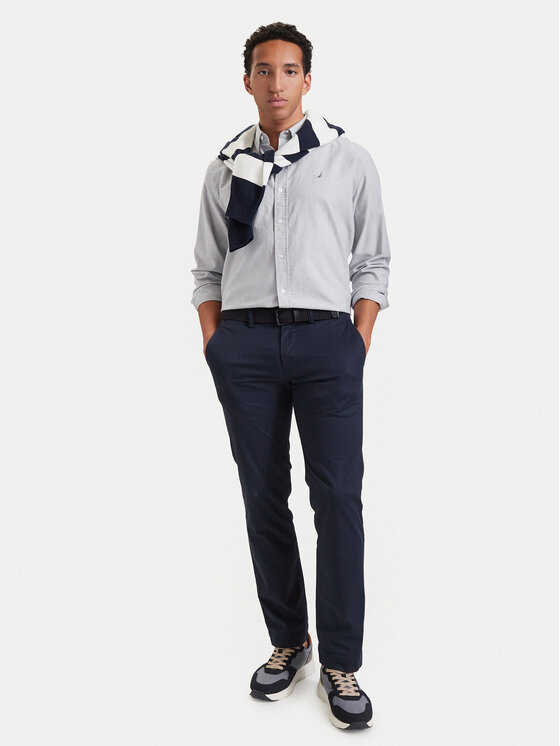 Nautica Nautica Košeľa 62KLM1402 Sivá Regular Fit
