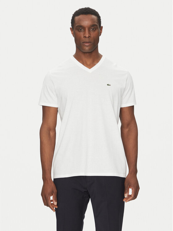 Lacoste Tričko TH6710 Biela Regular Fit