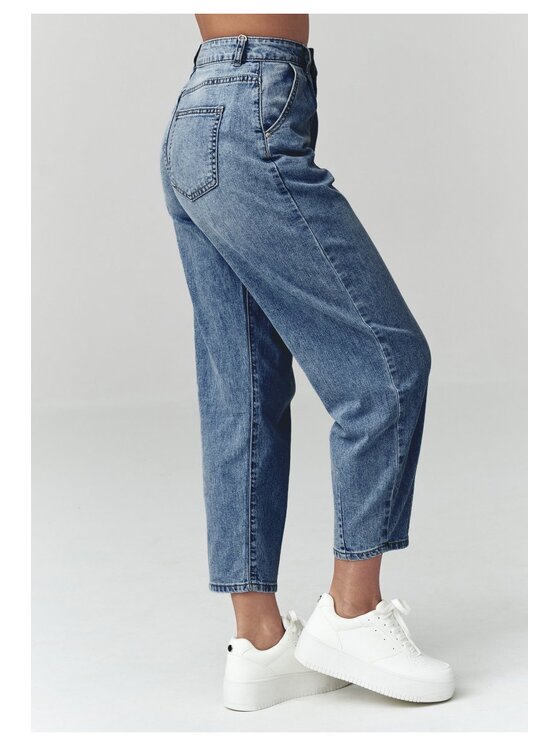 Makadamia Makadamia Jeansy C52 Niebieski Loose Fit