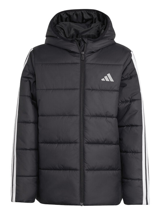 adidas adidas Zimska jakna Essentials 3-Stripes JL7402 Crna Regular Fit