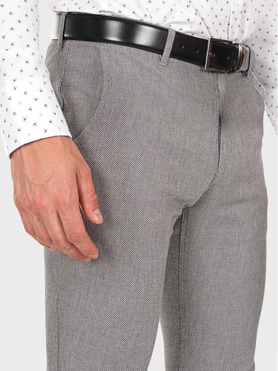 Evenemen Evenemen Spodnie materiałowe ENTERESAN Szary Slim Fit