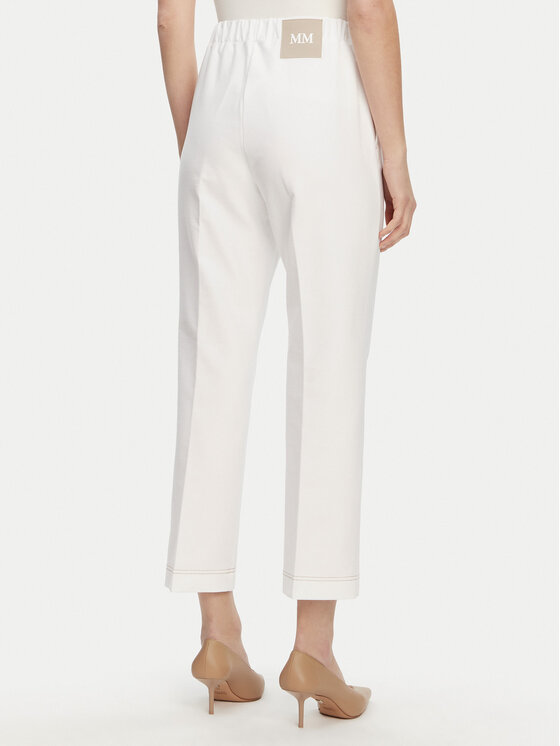 Max Mara Leisure Max Mara Leisure Čino bikses 2516781047650 Balts Regular Fit