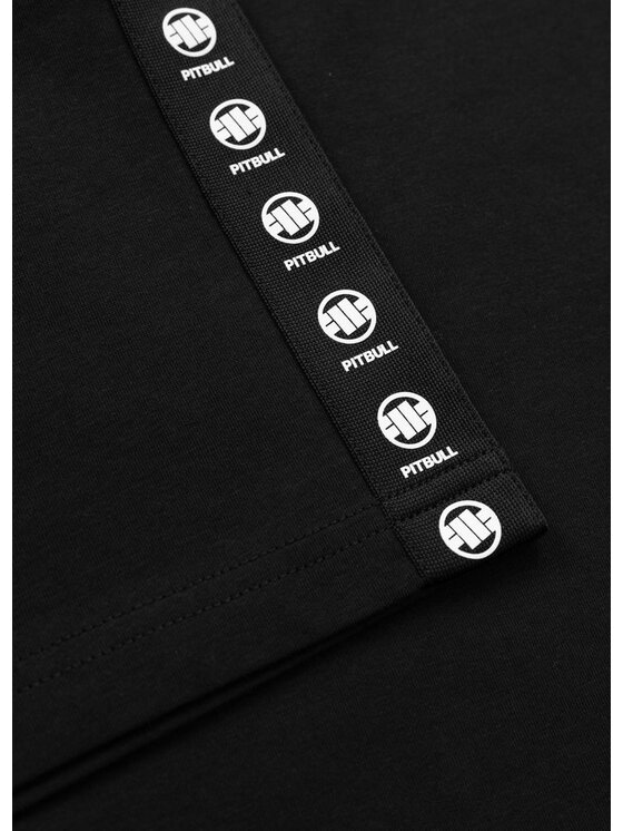 PITBULL PITBULL T-Shirt Koszulka męska TAPE NUGGET L Czarny Regular Fit